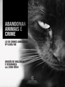 Banner da campanha "abandonar animais é crime"